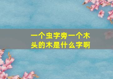 一个虫字旁一个木头的木是什么字啊