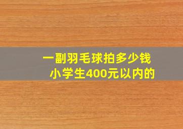 一副羽毛球拍多少钱小学生400元以内的