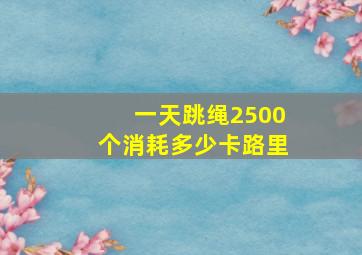 一天跳绳2500个消耗多少卡路里