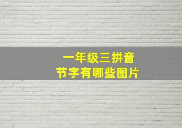 一年级三拼音节字有哪些图片