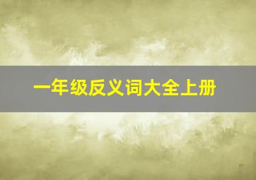 一年级反义词大全上册