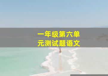 一年级第六单元测试题语文