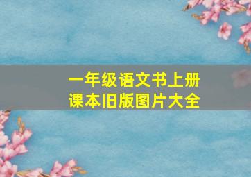 一年级语文书上册课本旧版图片大全