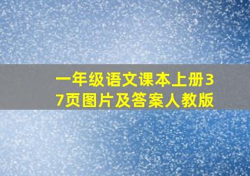 一年级语文课本上册37页图片及答案人教版