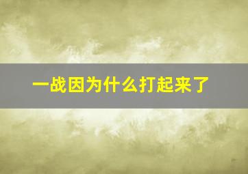 一战因为什么打起来了