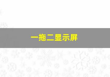 一拖二显示屏