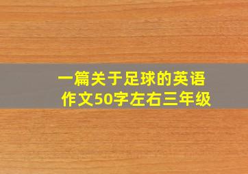 一篇关于足球的英语作文50字左右三年级