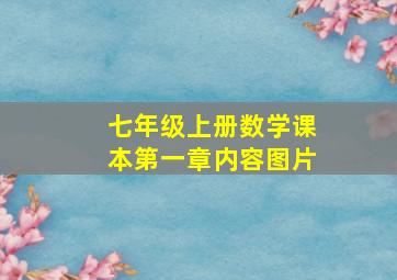 七年级上册数学课本第一章内容图片