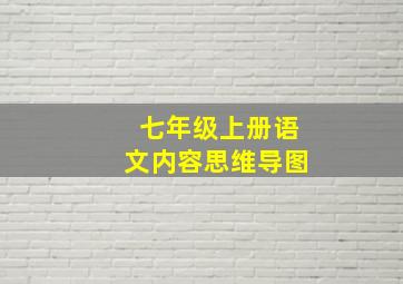 七年级上册语文内容思维导图