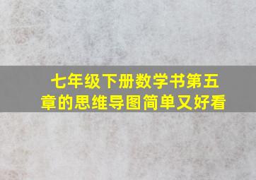 七年级下册数学书第五章的思维导图简单又好看