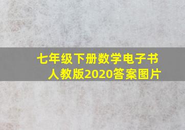 七年级下册数学电子书人教版2020答案图片