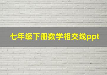 七年级下册数学相交线ppt