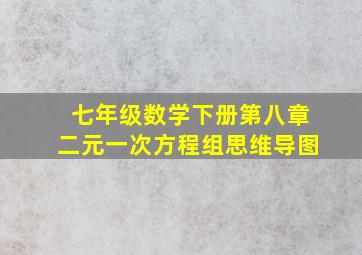 七年级数学下册第八章二元一次方程组思维导图