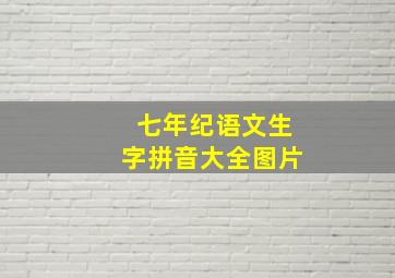 七年纪语文生字拼音大全图片