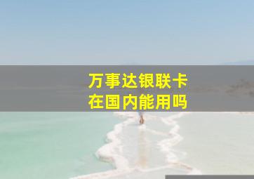 万事达银联卡在国内能用吗