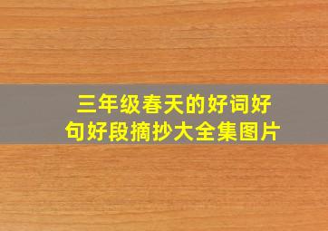 三年级春天的好词好句好段摘抄大全集图片