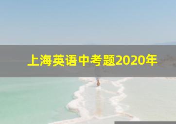 上海英语中考题2020年