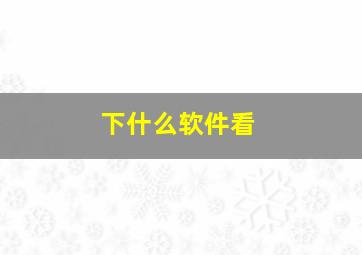 下什么软件看