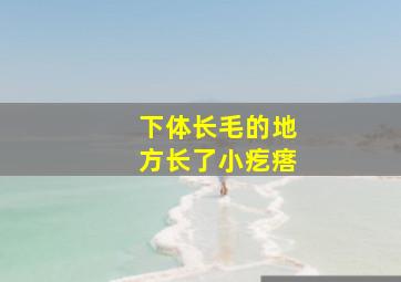 下体长毛的地方长了小疙瘩