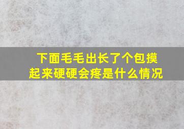 下面毛毛出长了个包摸起来硬硬会疼是什么情况