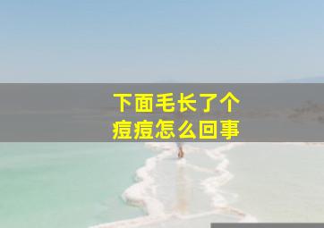 下面毛长了个痘痘怎么回事