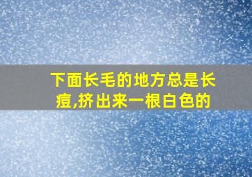 下面长毛的地方总是长痘,挤出来一根白色的