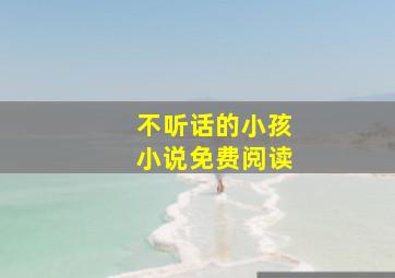 不听话的小孩小说免费阅读