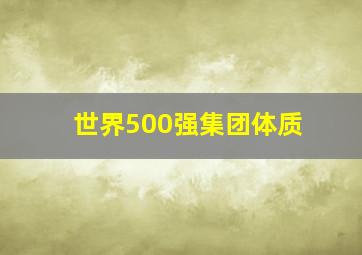 世界500强集团体质