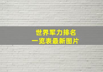 世界军力排名一览表最新图片