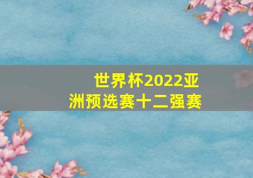 世界杯2022亚洲预选赛十二强赛