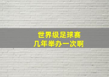 世界级足球赛几年举办一次啊