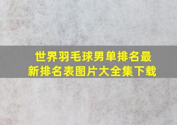 世界羽毛球男单排名最新排名表图片大全集下载