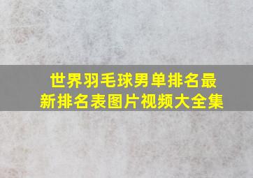 世界羽毛球男单排名最新排名表图片视频大全集