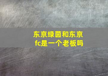 东京绿茵和东京fc是一个老板吗