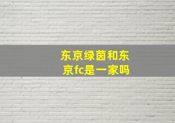 东京绿茵和东京fc是一家吗