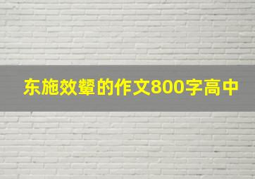 东施效颦的作文800字高中