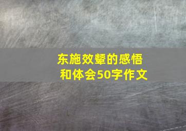 东施效颦的感悟和体会50字作文