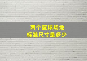 两个篮球场地标准尺寸是多少