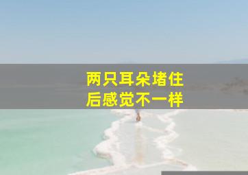 两只耳朵堵住后感觉不一样