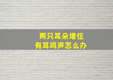 两只耳朵堵住有耳鸣声怎么办