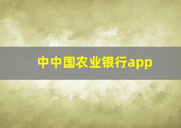 中中国农业银行app