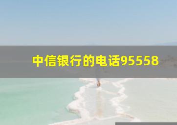 中信银行的电话95558