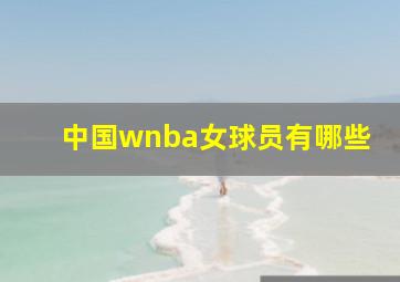 中国wnba女球员有哪些