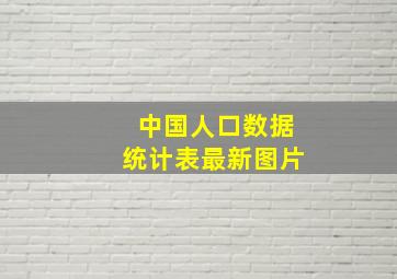 中国人口数据统计表最新图片