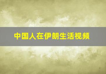 中国人在伊朗生活视频