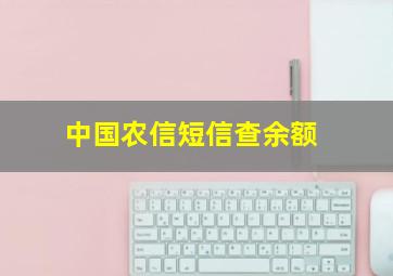 中国农信短信查余额