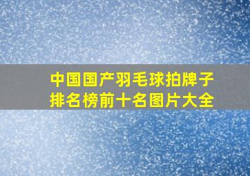 中国国产羽毛球拍牌子排名榜前十名图片大全