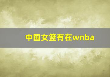 中国女篮有在wnba