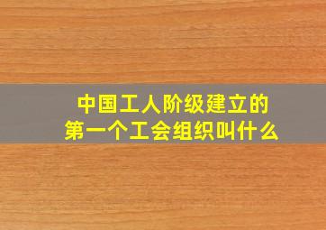 中国工人阶级建立的第一个工会组织叫什么