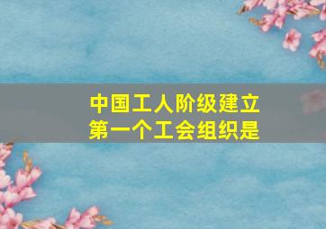 中国工人阶级建立第一个工会组织是